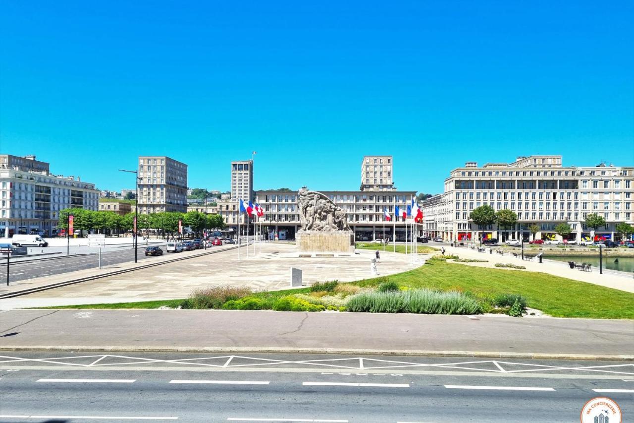 Les 4 Saisons - Magnifique Vue - Volcan Niemeyer Et Bassin Le Havre Bagian luar foto